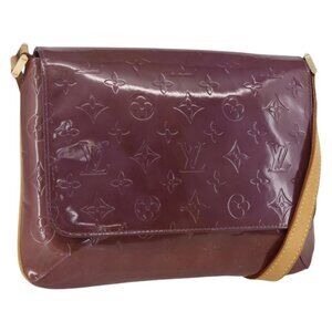 Authentic LOUIS VUITTON Vernis Thompson Street Bag Purple Viole M91095